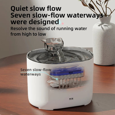 Automatische kattenwaterfontein met filters, ultrastille USB-elektrische waterpomp, drinkwaterdispenser voor katten en honden