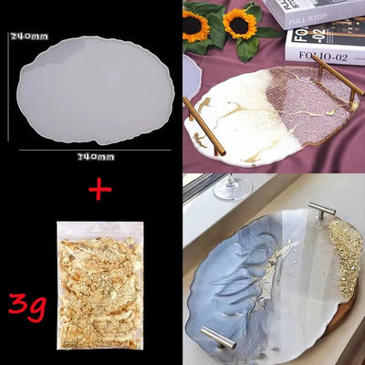 1/2pcs Large Rectangle Silicone Mold – DIY Epoxy Resin Tray for Fruit, Tea, Home Decor