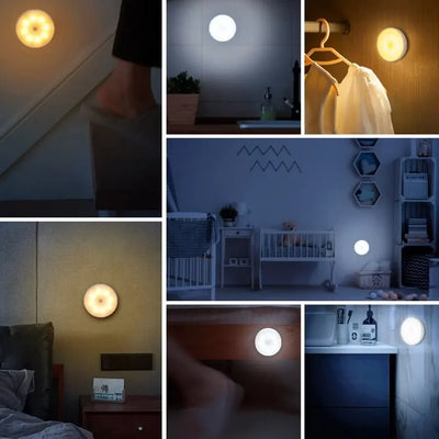 Rechargeable Motion Sensor LED Night Light – Wireless USB Lamp for Stairs, Kitchen, Bedroom & Hallway