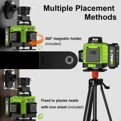 Lfine2/4D16 Lines 360°Self-leveling Laser Levels Optional tripod  And Vertical Professional Laser Level Tool