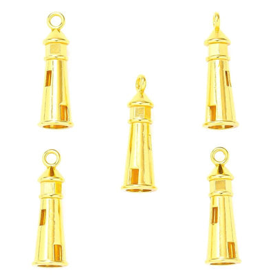 10pcs 5 Colors Lighthouse Charms – Keychain & Pendant DIY Jewelry 8x25mm