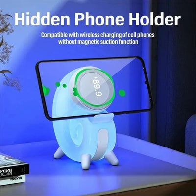 Magnetic Wireless Mobile Phone Charger Base LED Night Light Magnet Fast Charging Stand Dock for iPhone 16 15 14 13 Pro Max Mini*