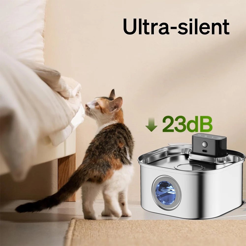 Wireless Charging Automatic Water Fountain  3.2L Intelligent Pet Water Dispenser With Filter Drinking Fountain For Cats Dogs