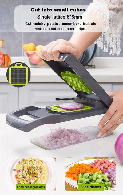 Vegetable Cutter Multifunctional Dicing Blades Slicer Shredder Fruit Peeler Potato Cheese Drain Grater Chopper Kitchen Tools