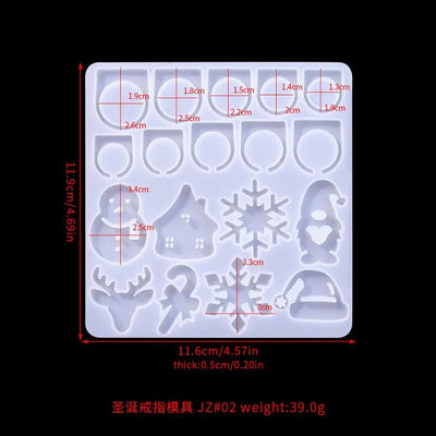 Christmas Tree, Skull, Butterfly & Flower Ring Silicone Mold – DIY Jewelry & Handmade Crafts