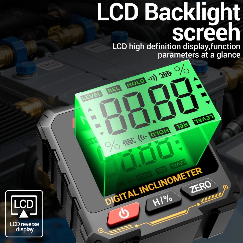 NEW Digital Level Protractor Inclinometer Professional Digital Display Angle Gauge 360 Degree Magnetic Electronic Level Laser