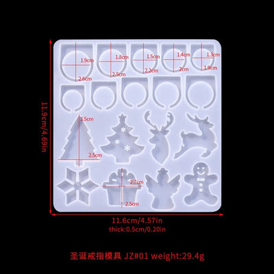 Christmas Tree, Skull, Butterfly & Flower Ring Silicone Mold – DIY Jewelry & Handmade Crafts