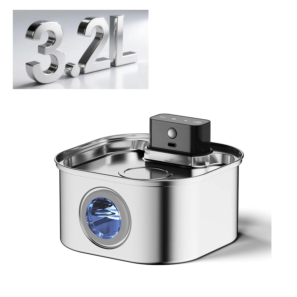 Wireless Charging Automatic Water Fountain  3.2L Intelligent Pet Water Dispenser With Filter Drinking Fountain For Cats Dogs