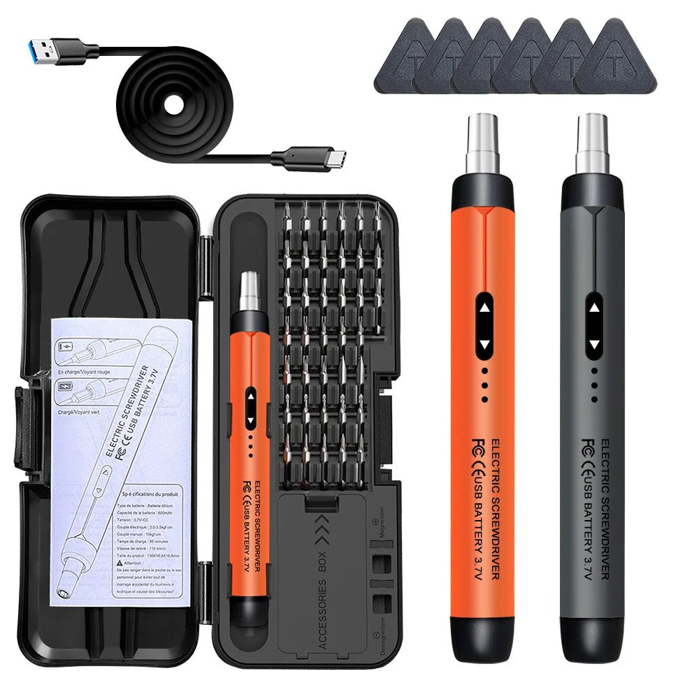 Rechargeable Type-C Electric Screwdriver Kit – Precision Cordless Power Tools for Cellphone & Computer Repairs