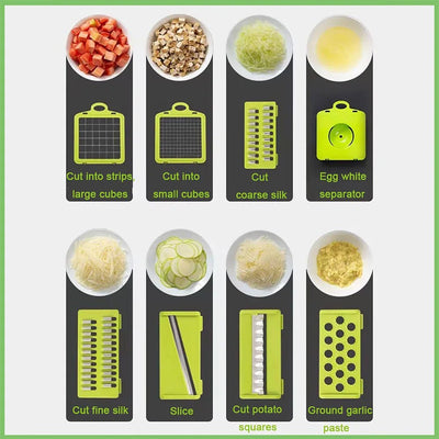 Vegetable Cutter Multifunctional Dicing Blades Slicer Shredder Fruit Peeler Potato Cheese Drain Grater Chopper Kitchen Tools