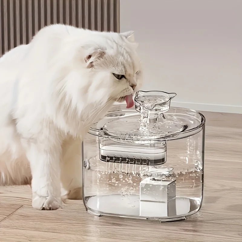 1pc 2.2L Pet Water Fountain - Fountains with Automatic Water Dispenser, Fresh and Filtered Drinking Water, and Whisper Qu