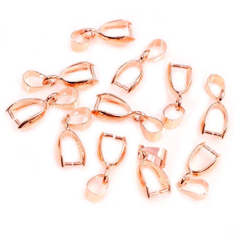 50pcs/lot 5x14mm 6x17mm 8x20mm 7 Colors Pendants Clasps Clips Bails Connectors Charm Beads Necklace Jewelry Making Findings