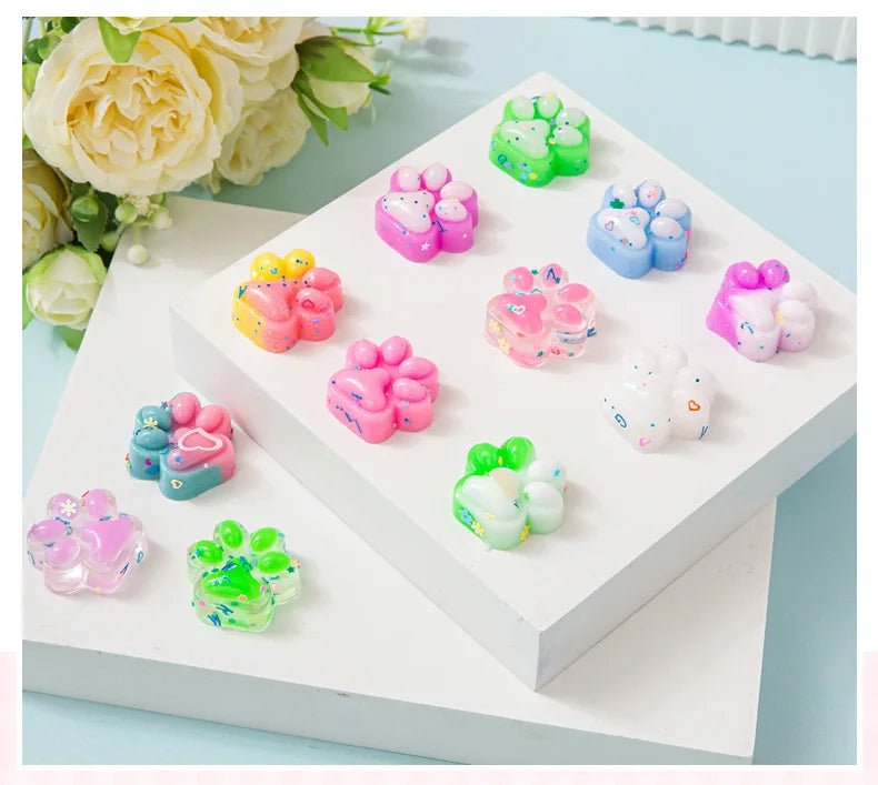 10PCS Mini Cat Claw Plush Toys – Fun Stress Relief Party Favors