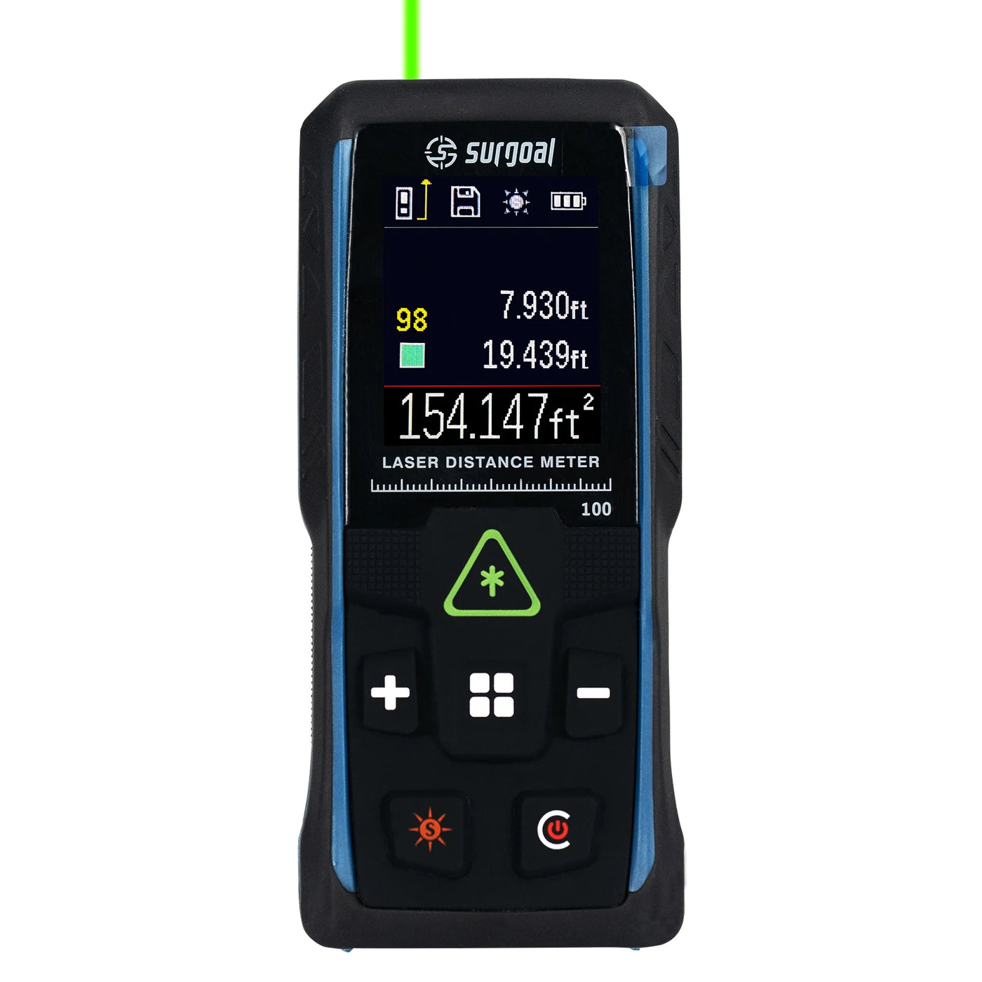 Multifunction 100m 50m Green Laser Rangefinder with Digital Level Color Screen Vibration Laser Tape Distance Meter