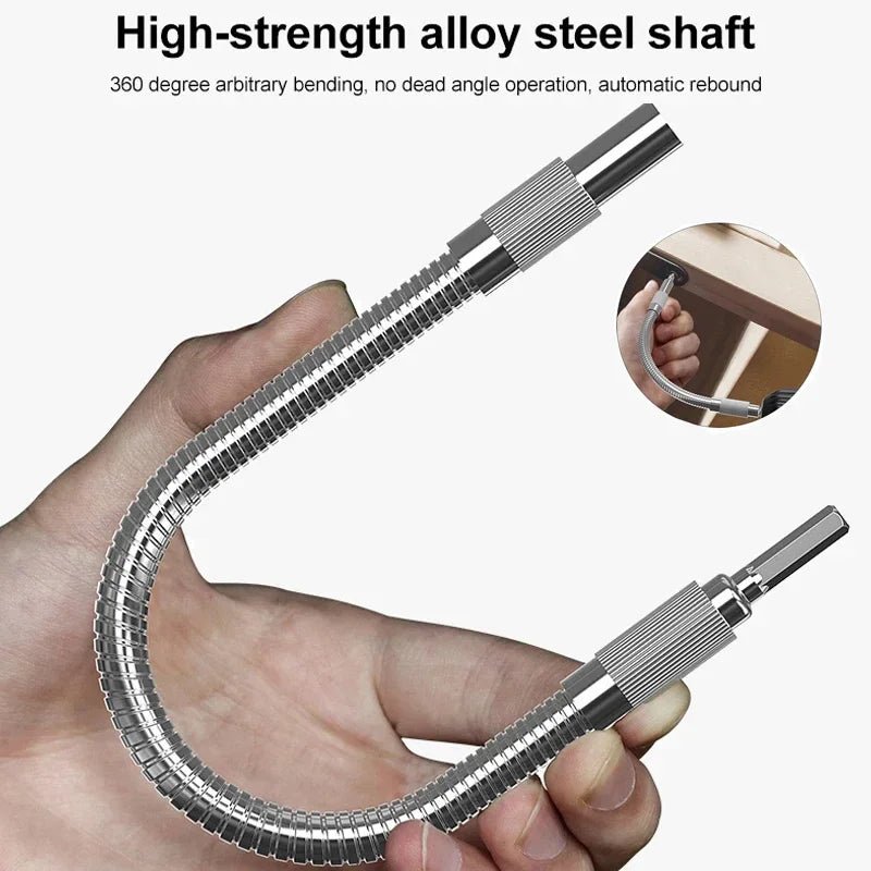 Flex Shaft Drill Bit Adapter – Magnetic Hex Shank Extension for Screwdrivers