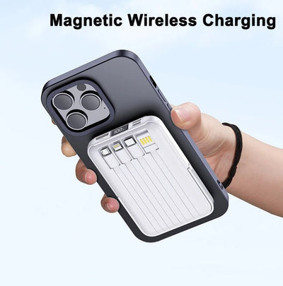 New 200000mAh Magnetic Wireless Power Bank with Phone Holder Portable Charger Fast Charging Battery for IPhone Magsafe PowerBank