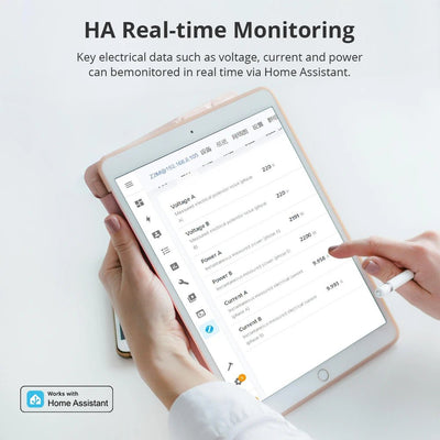 Zemismart Zigbee Smart Energy Meter – 2-Phase 120A Power Monitor