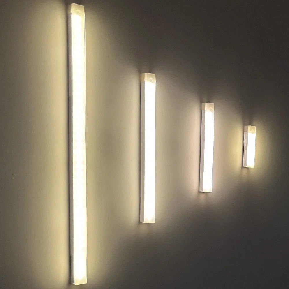 Rechargeable Motion Sensor LED Night Light – Wireless Induction Strip Bar Lamp for Kitchen & Bedroom