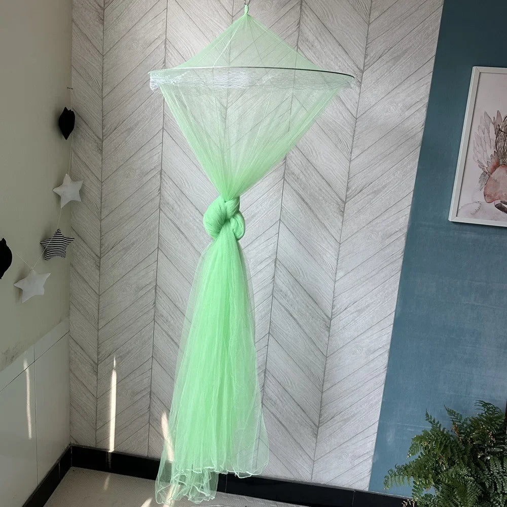 Solid Color Mosquito Net Canopy Bed Romantic Black Mosquito Net in Summer Encrypted Folding Universal Suspended 모기장