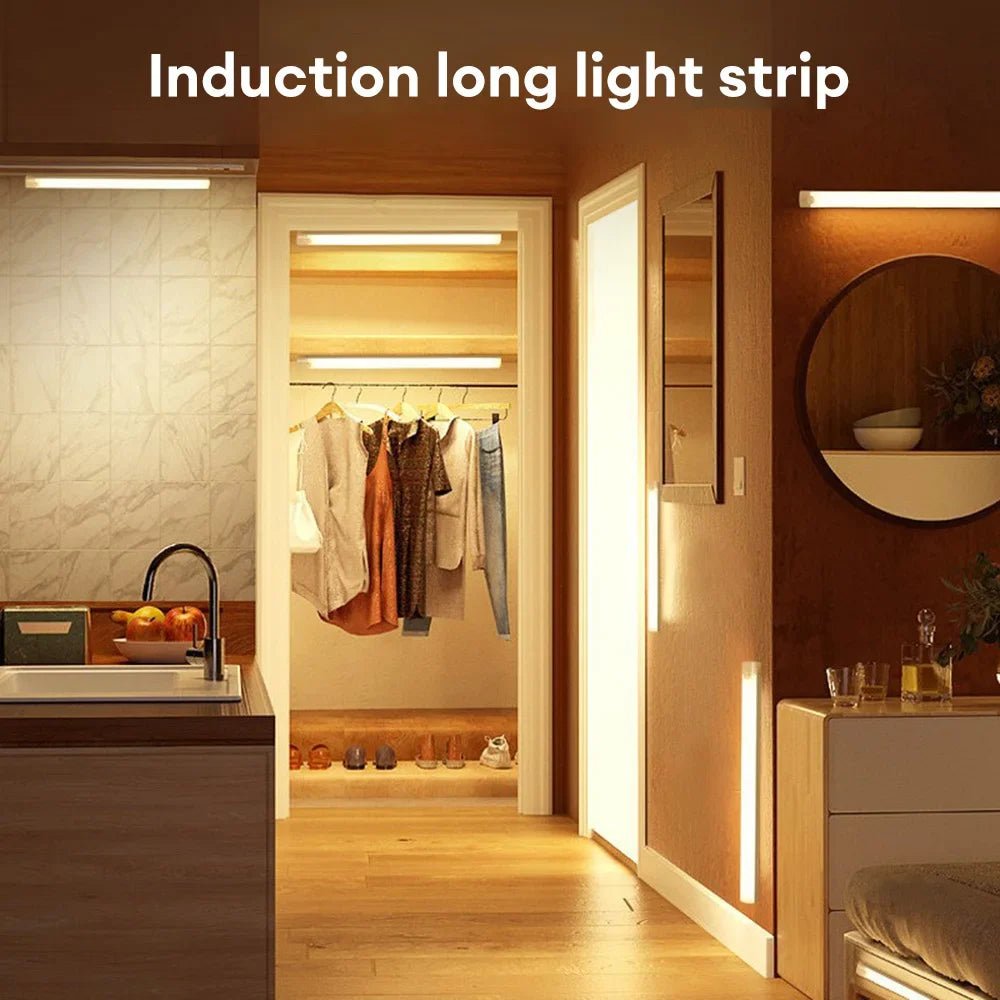 Rechargeable Motion Sensor LED Light for Closet, Cabinet, Stairs & Hallway – Dimmable Night Lamp