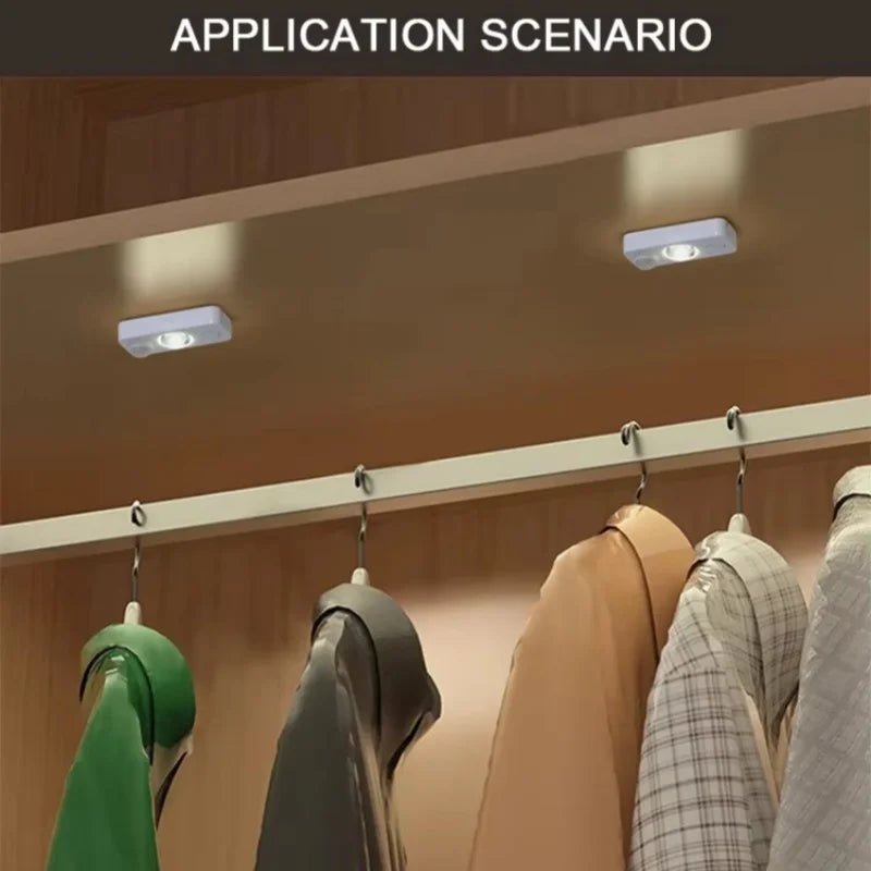 Rechargeable LED Motion Sensor Cabinet Light – Wireless Energy-Saving Lamp for Closet, Drawer & Under Cabinet