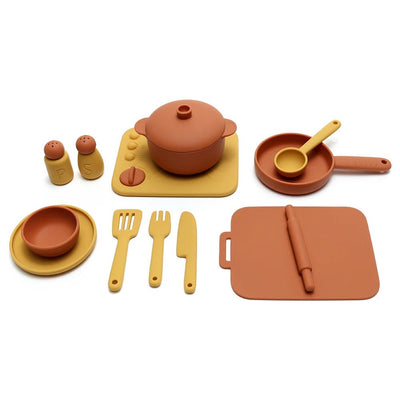 13PCS Silicone Kitchen Play Set – Pretend Cooking Toy for Kids