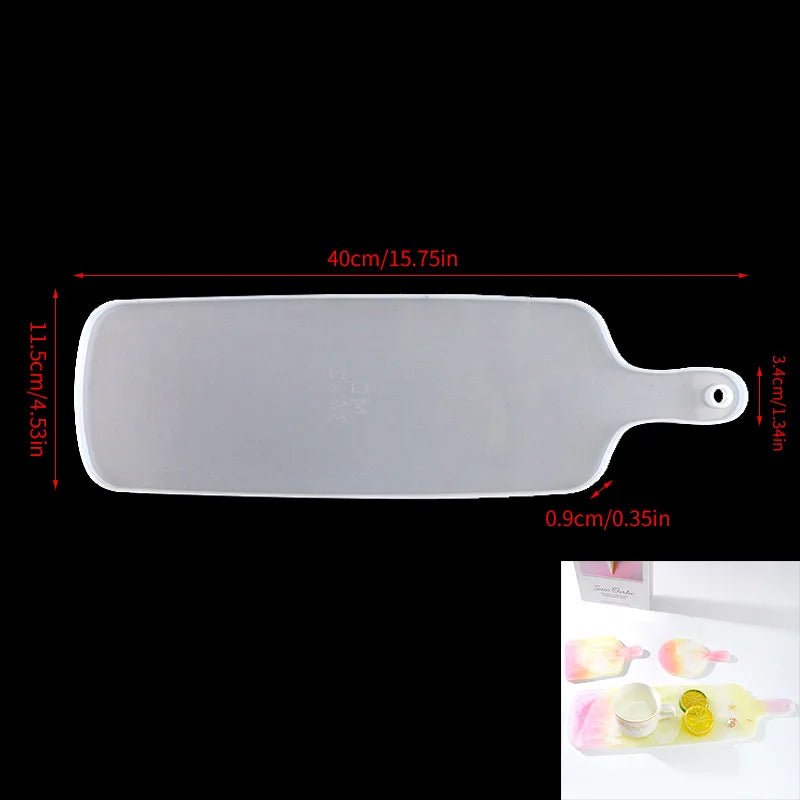 1/2pcs Large Rectangle Silicone Mold – DIY Epoxy Resin Tray for Fruit, Tea, Home Decor