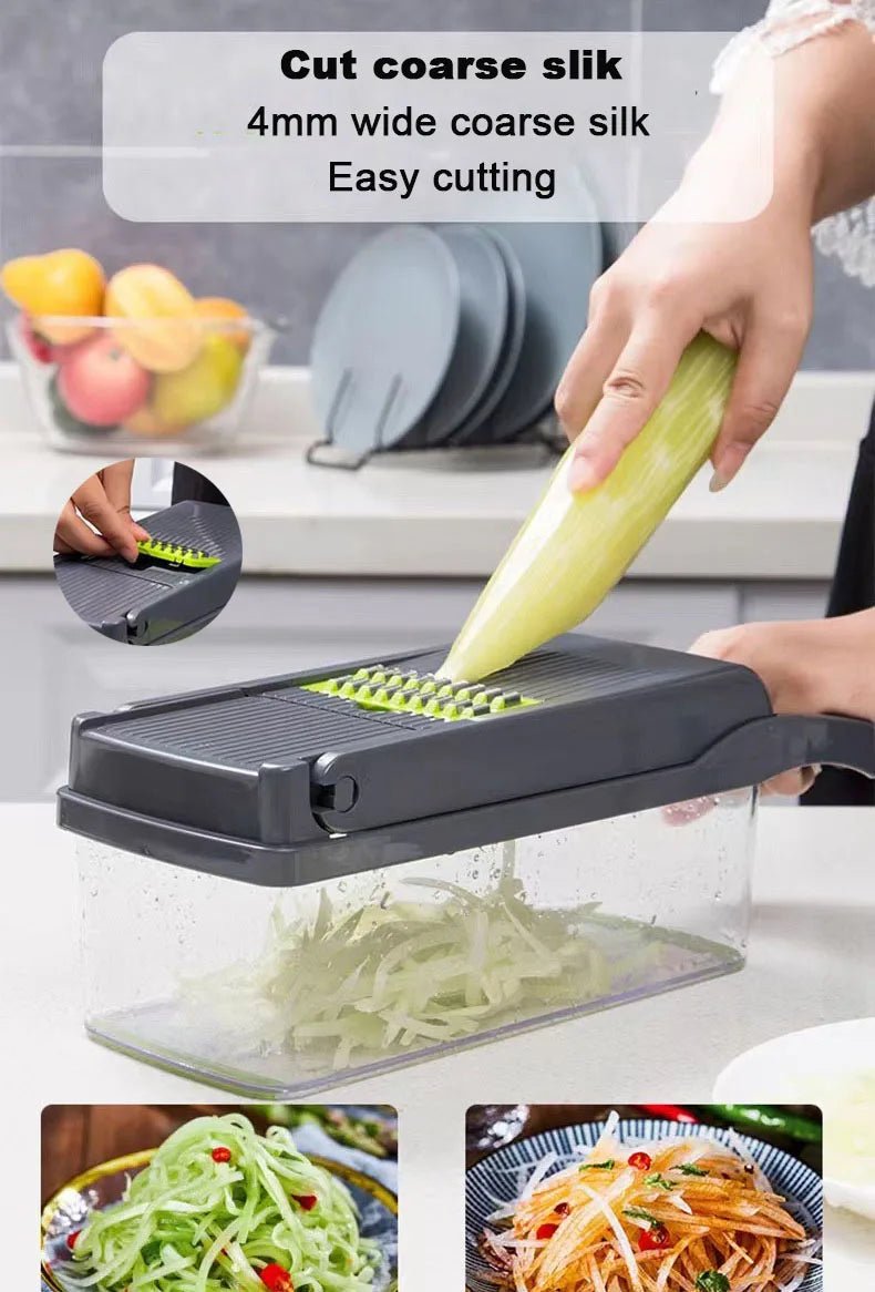 Vegetable Cutter Multifunctional Dicing Blades Slicer Shredder Fruit Peeler Potato Cheese Drain Grater Chopper Kitchen Tools