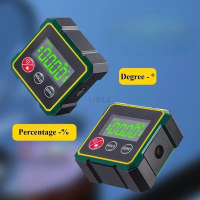 Dual Laser Digital Inclinometer Portable Electronic Laser Level Building Construction Special Magnetic LCD Display Angle Finder