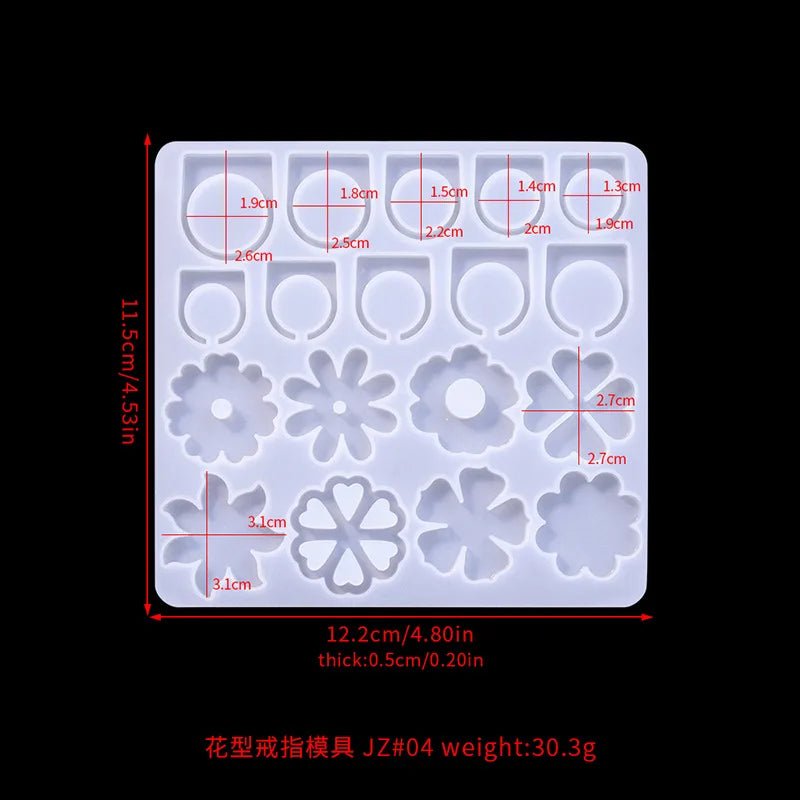 Christmas Tree, Skull, Butterfly & Flower Ring Silicone Mold – DIY Jewelry & Handmade Crafts