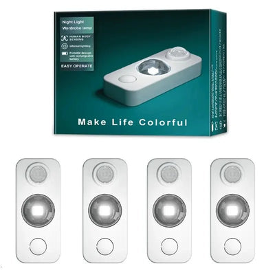 Rechargeable LED Motion Sensor Cabinet Light – Wireless Energy-Saving Lamp for Closet, Drawer & Under Cabinet