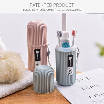 Portable Travel Toothbrush & Toothpaste Holder Case.
