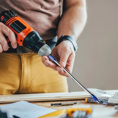 11.8in Flexible Hex Drill Bit Extension – Bendable Metal Shaft