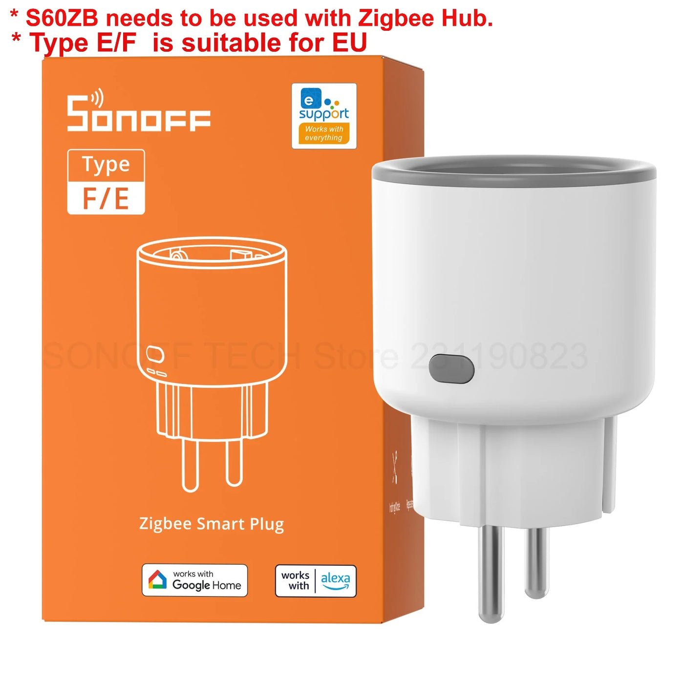 ONOFF S60ZB Zigbee Smart Plug – EU/UK with Energy Monitoring