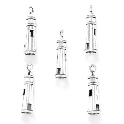 10pcs 5 Colors Lighthouse Charms – Keychain & Pendant DIY Jewelry 8x25mm