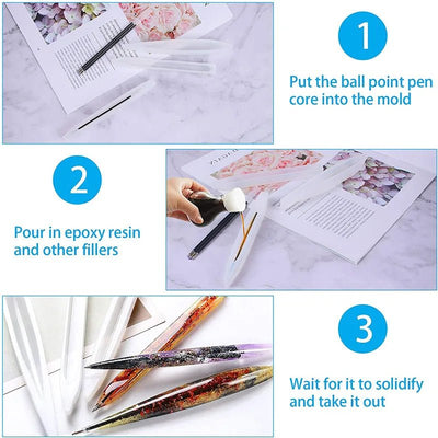 Transparent Pen & Bookmark Silicone Mold Set – DIY Resin Crafts