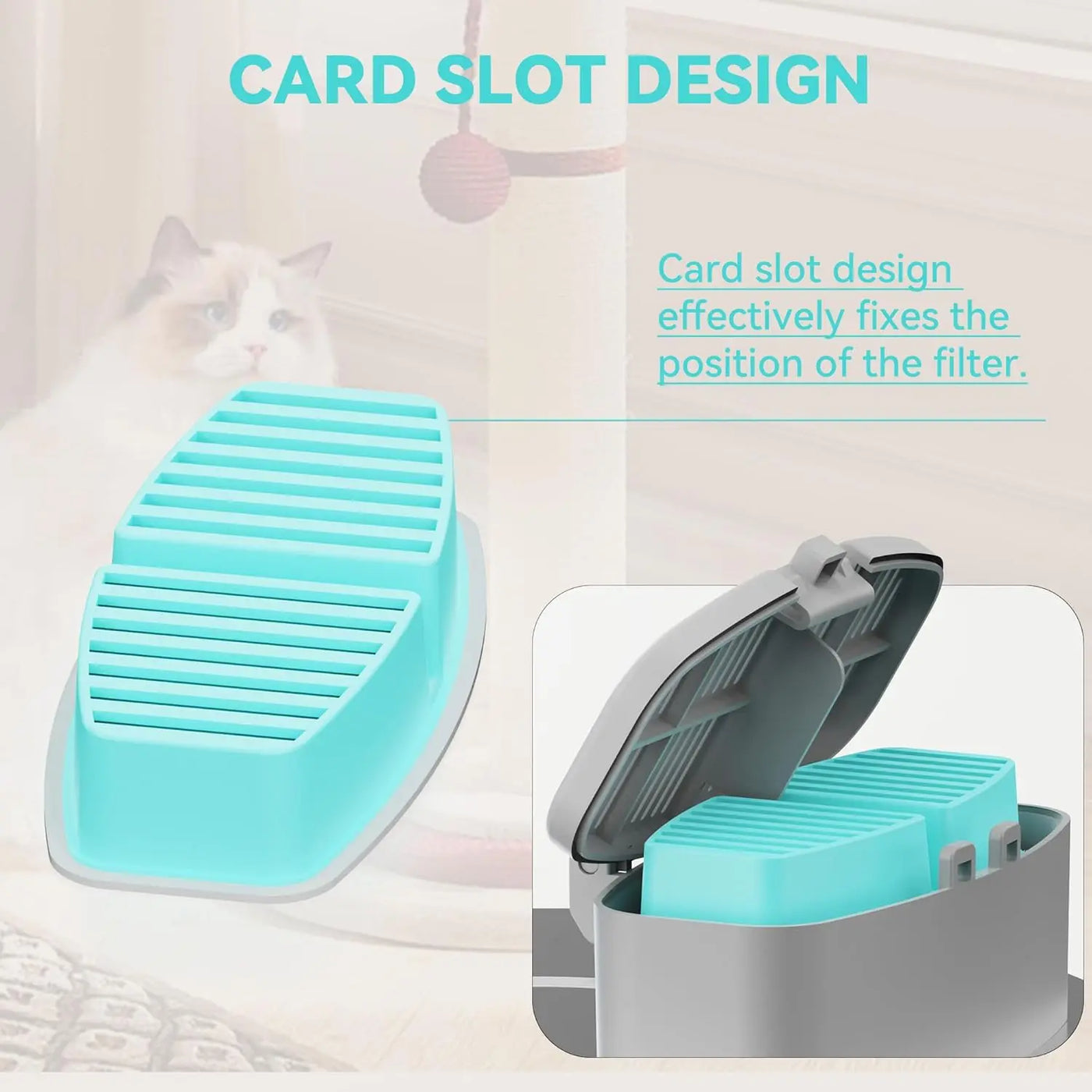 6/12pcs Automatic Water Dispenser Special Filters for 7L Pet Water Feeder Activated Carbon Pet Fountain Filters Set(No Fountain）