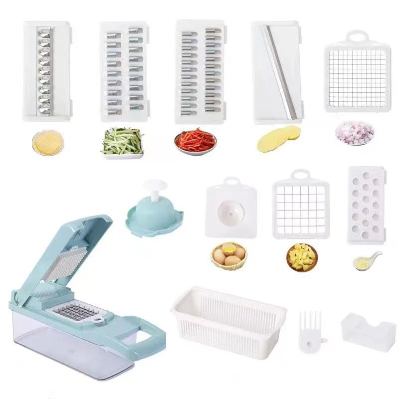 Vegetable Cutter Multifunctional Dicing Blades Slicer Shredder Fruit Peeler Potato Cheese Drain Grater Chopper Kitchen Tools