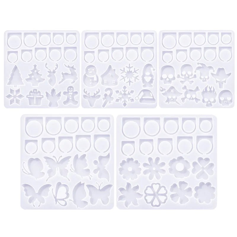 Christmas Tree, Skull, Butterfly & Flower Ring Silicone Mold – DIY Jewelry & Handmade Crafts