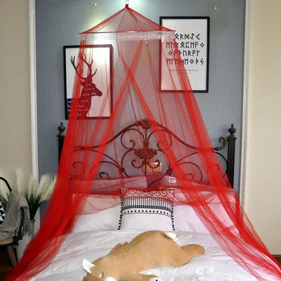 Solid Color Mosquito Net Canopy Bed Romantic Black Mosquito Net in Summer Encrypted Folding Universal Suspended 모기장