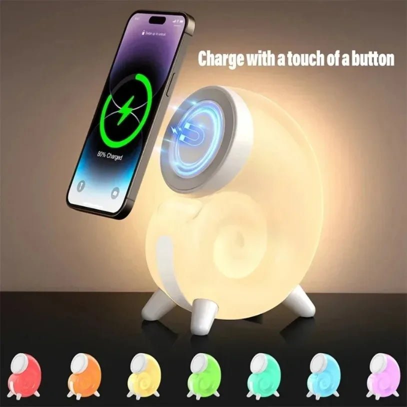 Magnetic Wireless Mobile Phone Charger Base LED Night Light Magnet Fast Charging Stand Dock for iPhone 16 15 14 13 Pro Max Mini*