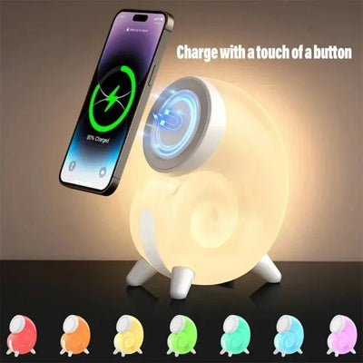 Magnetic Wireless Mobile Phone Charger Base LED Night Light Magnet Fast Charging Stand Dock for iPhone 16 15 14 13 Pro Max Mini*
