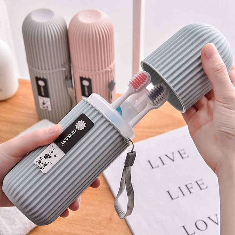 Portable Travel Toothbrush & Toothpaste Holder Case.