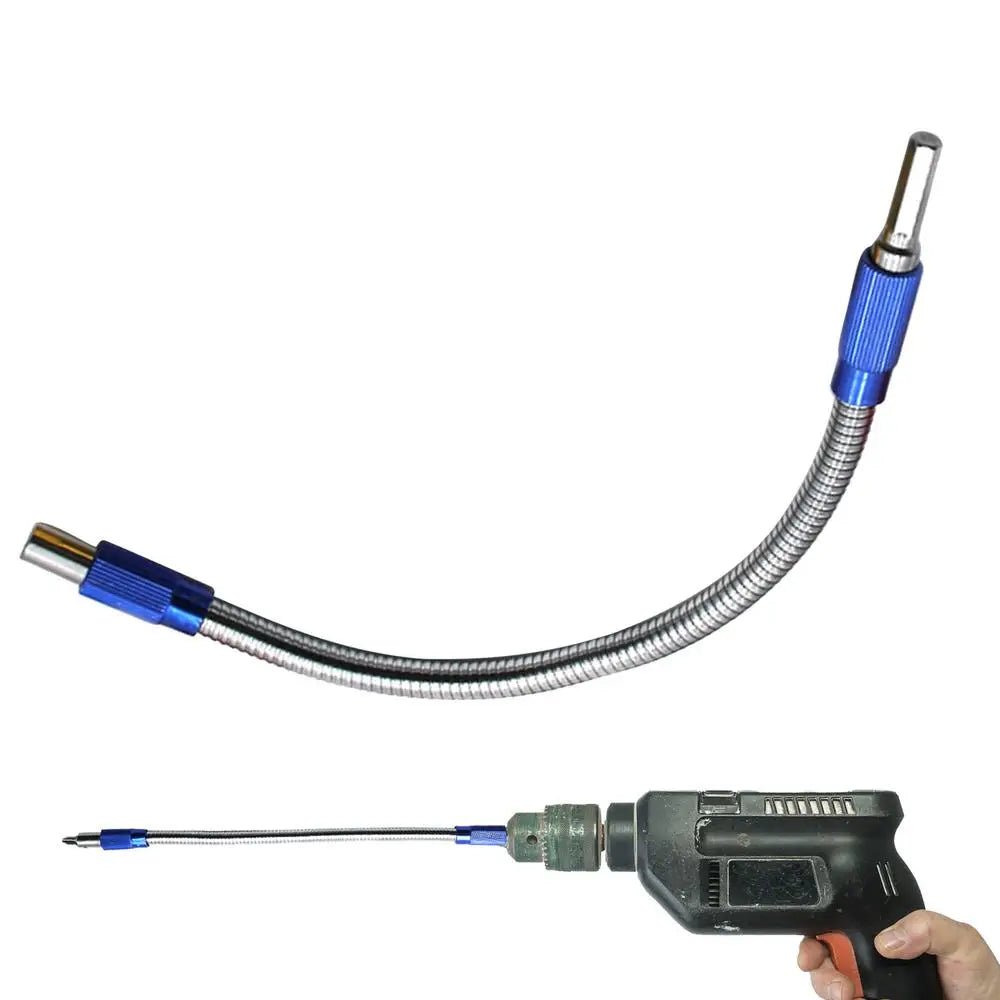 11.8in Flexible Hex Drill Bit Extension – Bendable Metal Shaft