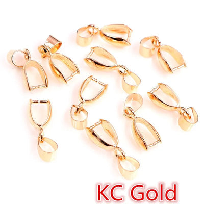 50pcs/lot 5x14mm 6x17mm 8x20mm 7 Colors Pendants Clasps Clips Bails Connectors Charm Beads Necklace Jewelry Making Findings