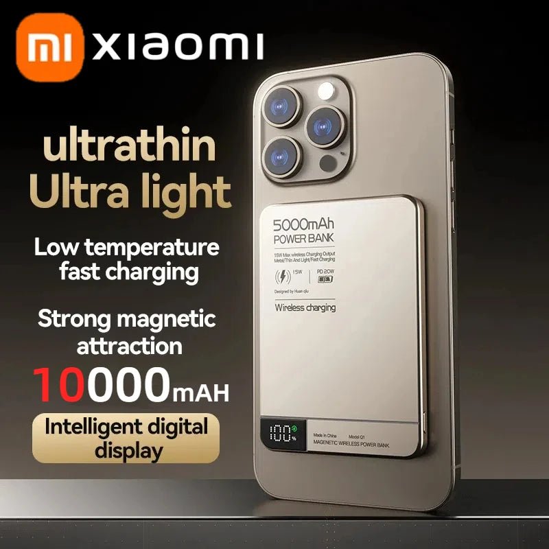 Xiaomi Ultra Wireless Magnetic Power Bank Travel Portable Fast Charging Capacity Digital External Battery For Magsafe IPhone