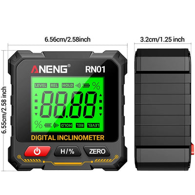 NEW Digital Level Protractor Inclinometer Professional Digital Display Angle Gauge 360 Degree Magnetic Electronic Level Laser