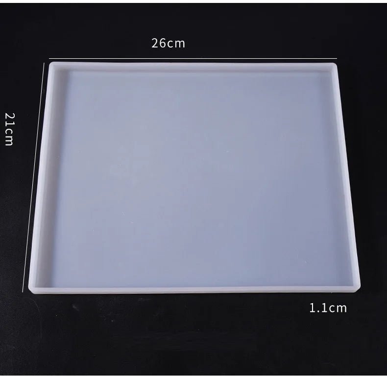 1/2pcs Large Rectangle Silicone Mold – DIY Epoxy Resin Tray for Fruit, Tea, Home Decor
