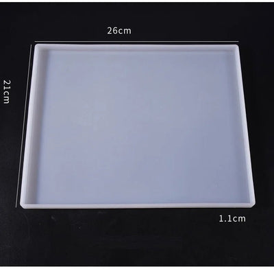 1/2pcs Large Rectangle Silicone Mold – DIY Epoxy Resin Tray for Fruit, Tea, Home Decor