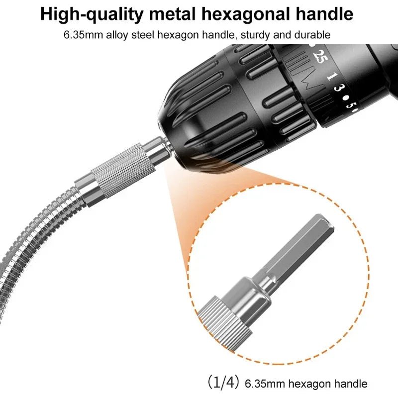 Flex Shaft Drill Bit Adapter – Magnetic Hex Shank Extension for Screwdrivers